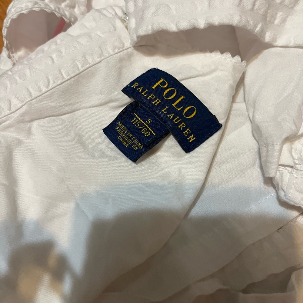Ralph Lauren girls 5 years old white dress two pieces